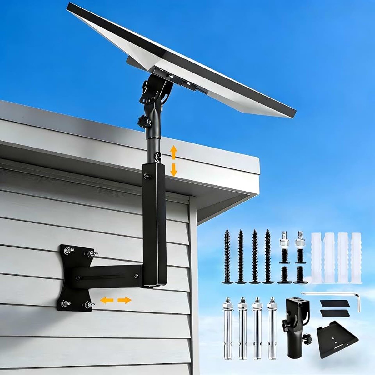 Beugel, verstelbare Starlink Wandhouder Gen 3 met telescopische steunarm, roestvrij, weerbestendig voor beton/houten muren, eenvoudige installatie voor Starlink Standard 4/4X/Gen 3