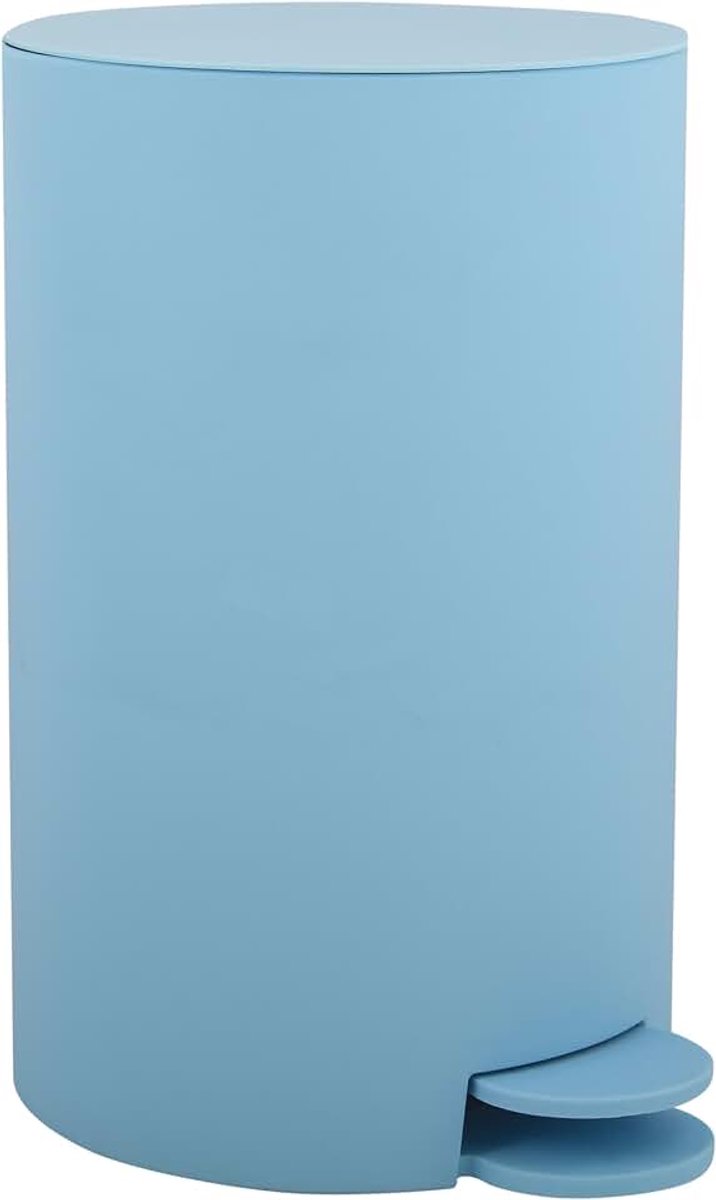 Cosmetica-emmer Osaki vuilnisemmer, pedaalemmer, afvalemmer, 3 liter, met uitneembare binnenemmer, lichtblauw