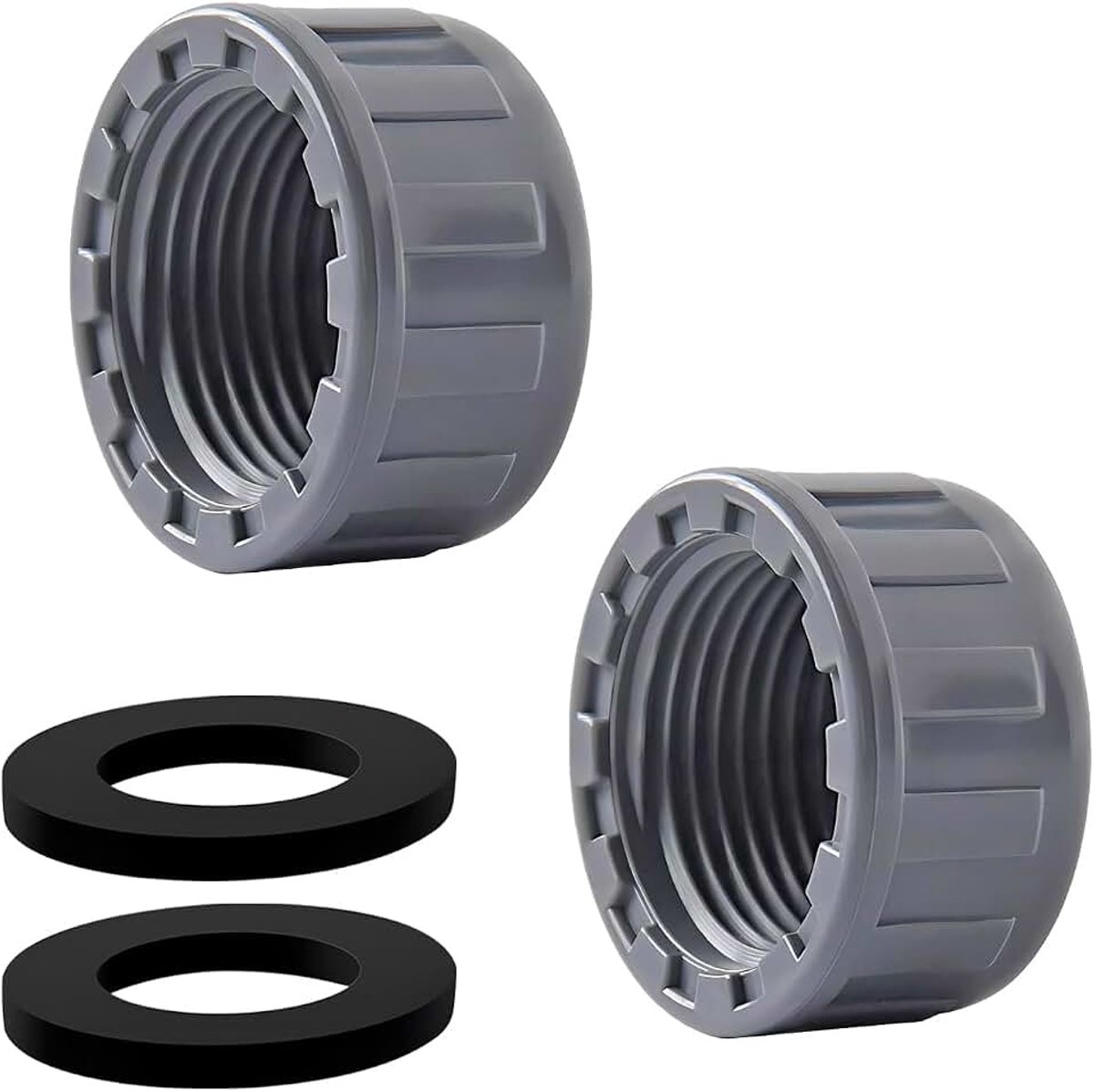2 STKS Vrouwelijke Draad Pijp Fitting Cap, 40mm Montage Blanking Cap, PVC Blanking Stop Cap, Afval Pijp Blanking Cap wity Wasmachine