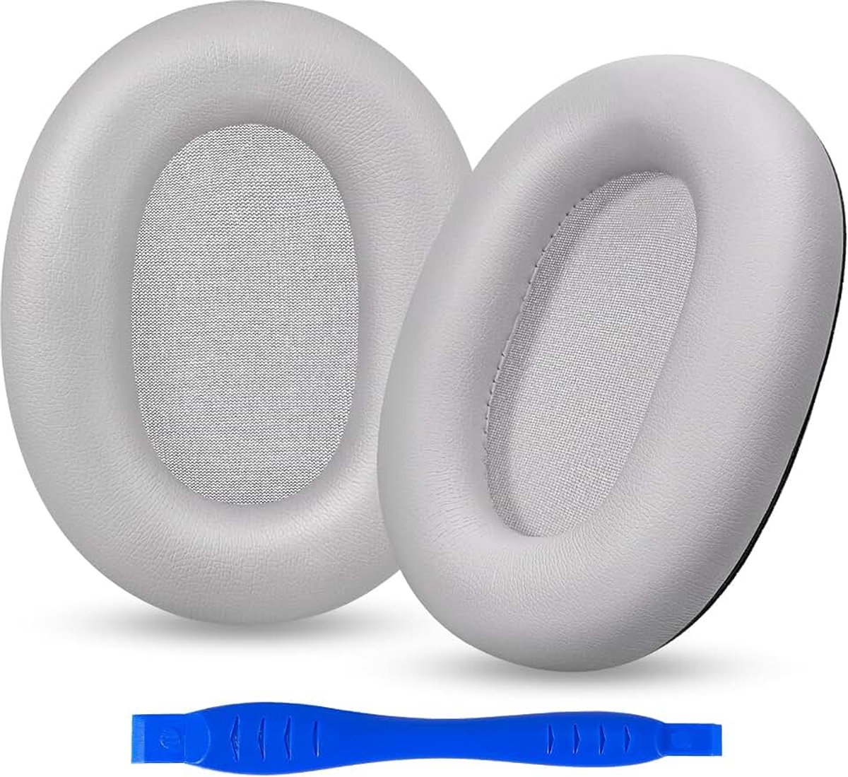 Oorkussens voor Sony XM6 hoofdtelefoon, premium oorkussens voor 1000 x M6 met zacht eiwitleer en geluidsisolerend traagschuim (zilver)