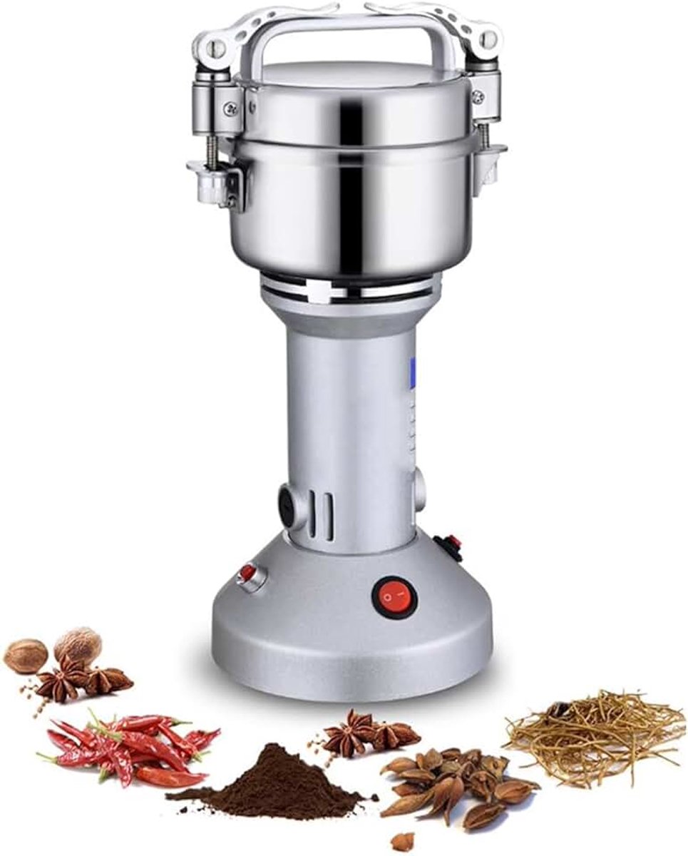 Graanmolen, 150 g, 550 W, 27.000 rpm, 220 V hogesnelheidsmeelmolen, multifunctionele poedermolen voor het snel malen van droge producten, kruiden, specerijen, noten, granen, koffie