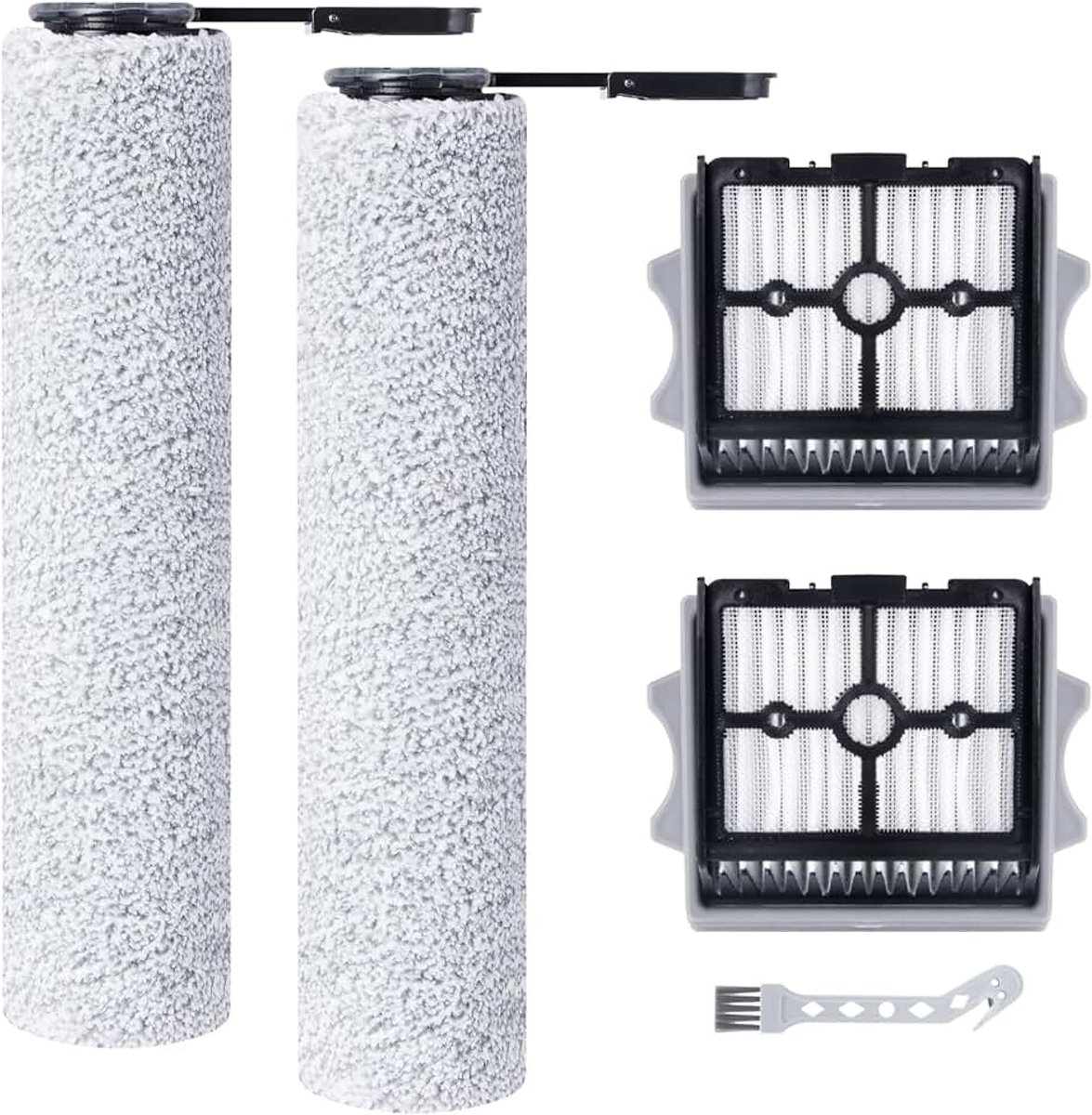 Rolborstel en HEPA-filter voor Tineco Floor ONE Stretch S6 draadloze nat/droge stofzuiger, reserveonderdelen, 2 rolborstel + 2 HEPA-filters