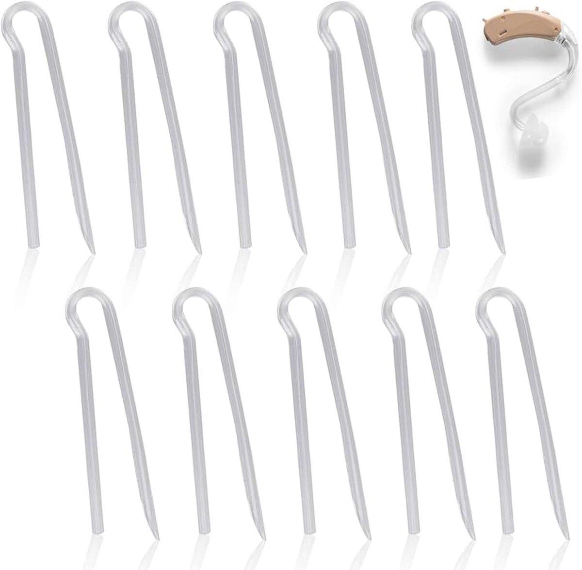 10st Hoortoestel Tubing Vervanging en Benodigdheden voor Senioren (3.1 * 2.0mm)