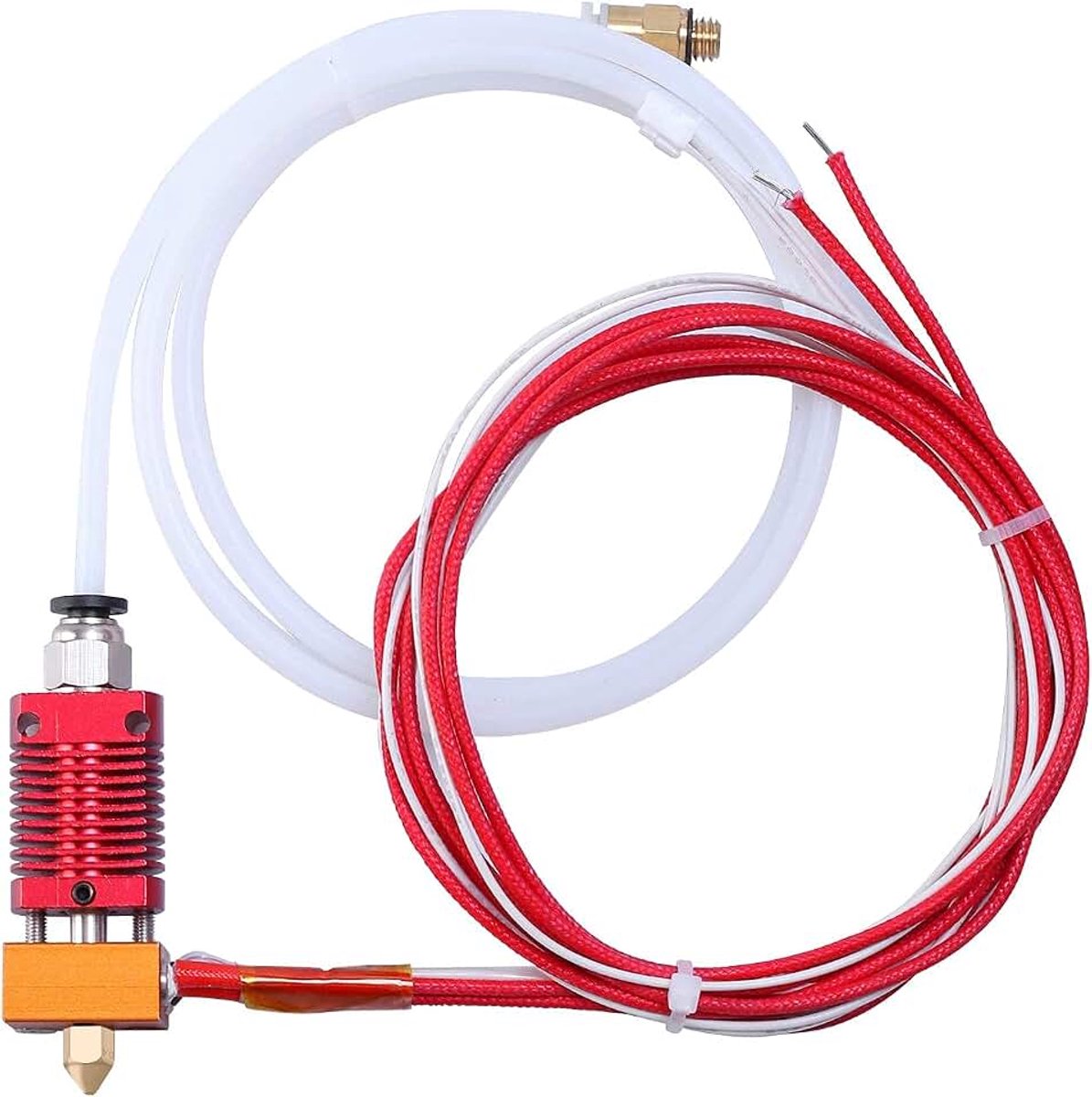 CR10 Extruder Hot End Compatibel met Creality CR-10, CR-10S, CR-10S4, CR-10S5 3D-printer 1,75 mm filament 0,4 mm mondstuk 12V 40W verwarming NTC thermistor