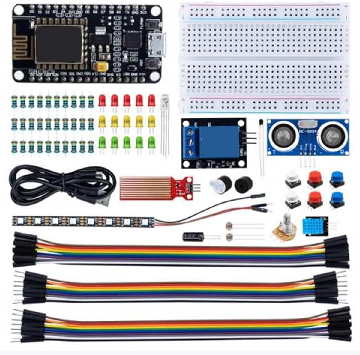 ESP8266 Starter Kit Development Board LED-diodes WiFi IoT-leerkit voor domotica met verschillende modules Eenvoudig te leren