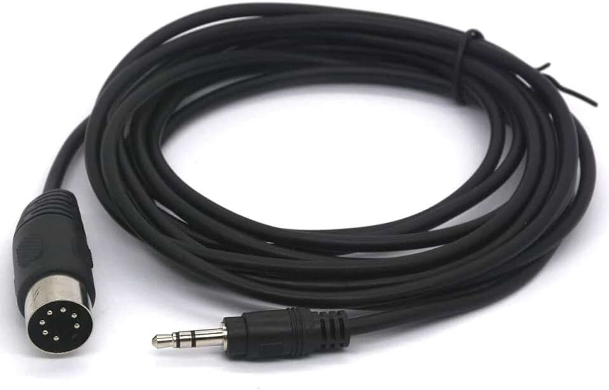 7 Pin Din Kabel, Midi Mannelijk naar 3,5 mm 1/8" Mannelijk Audio Adapterkabel voor Bang & Olufsen B&O, Naim, Quad Stereo Systemen (1,5 Meter)