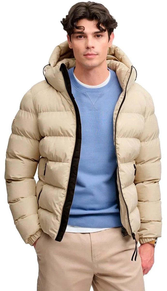 Superdry Jas Hooded Sports Puffer Jacket M5011905a Climbing Chalk Mannen Maat - XXL