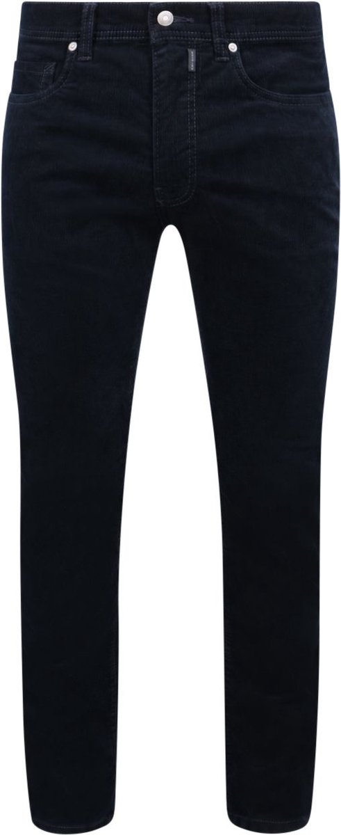 Pierre Cardin Broek Lyon Tapered Corduroy Donkerblauw (navy) - Maat W 32 - L 34 - Heren - Five-pocket broek
