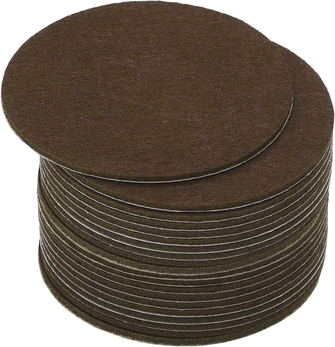 4 Inch Diameter Lamp Base Vilt, 20 Pack 2mm Dikte Ronde Zachte Lijm Antislip Anti-kras Achterkant Vilt voor Lamp Meubels DIY Ambacht, Koffie