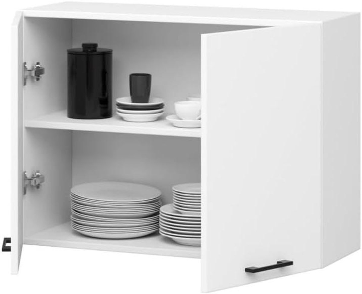 Hangende keukenkast - Bovenkast keuken - Keuken opbergen - Krasbestendig materiaal - 80x30x58cm - Wit