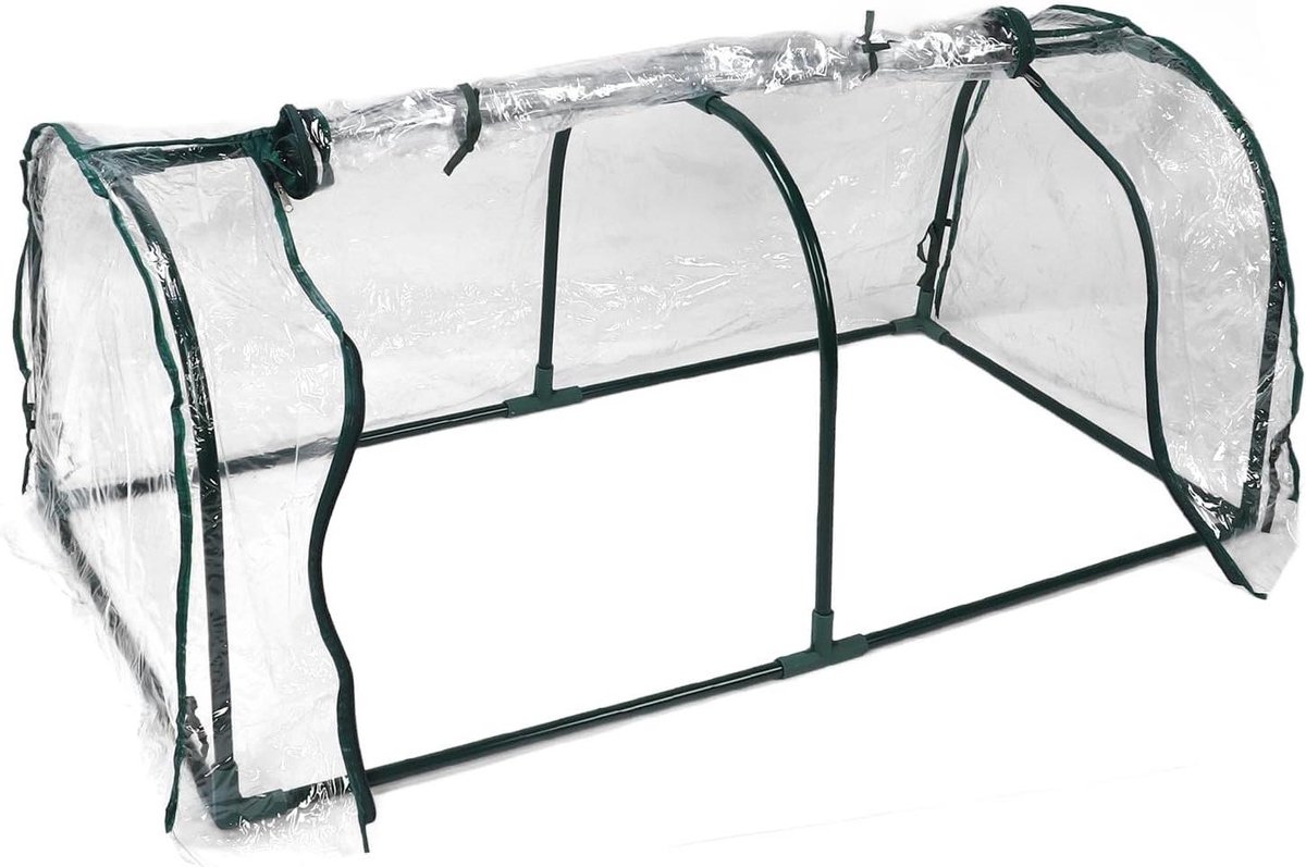 Mini Tuinkas - Kweekkas Plantentent - Planten Beschermen - Verstevigd Frame - 120 x 60 x 48 cm - Transparant