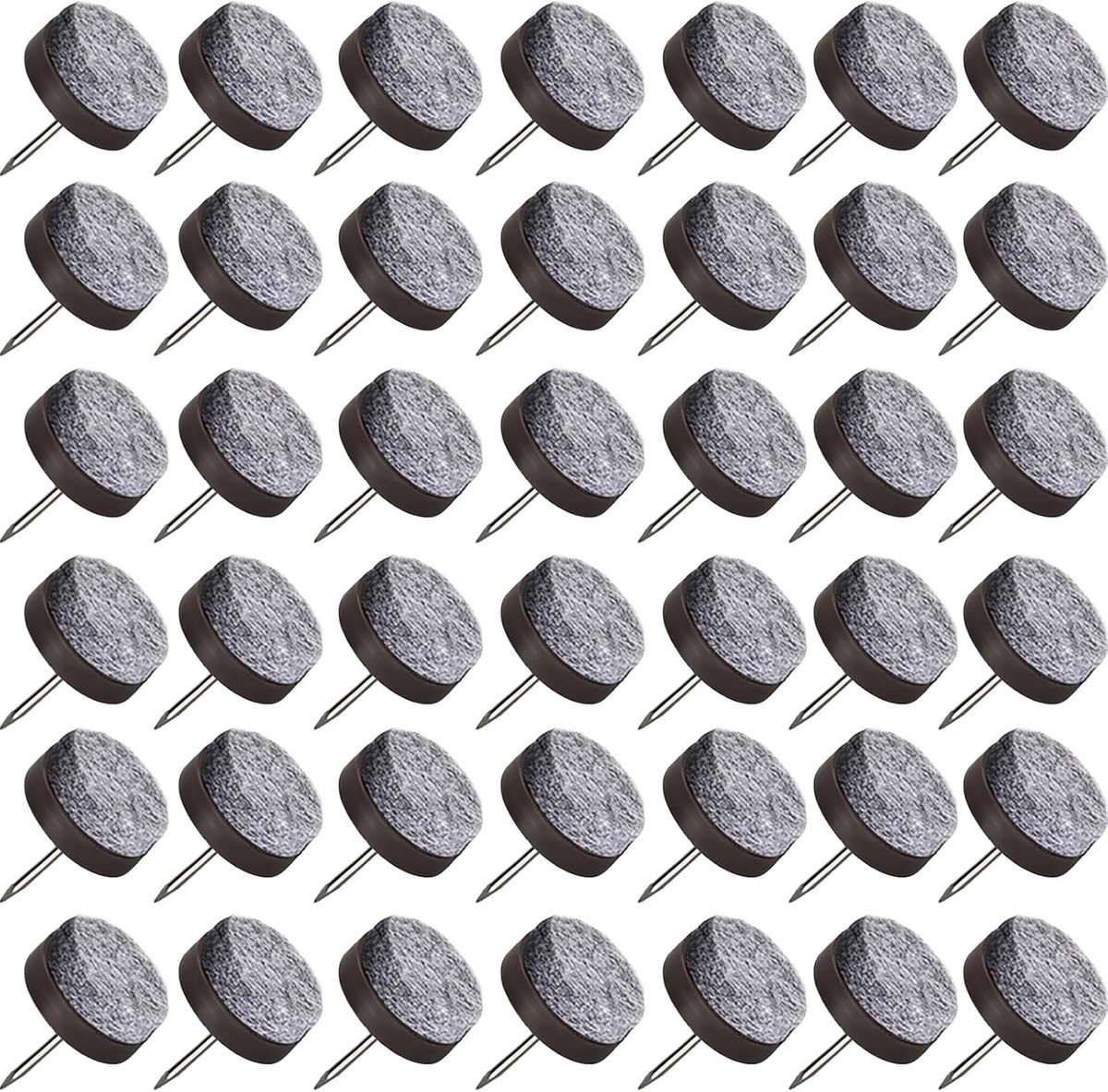 100 stuks meubelpoten beschermer pad nagels, antislip stoel tafel been glijders stabiele vilten pads, ronde nagel-on slider pads voor meubels stoelen tafel been glijbeschermers (20 mm) met plastic