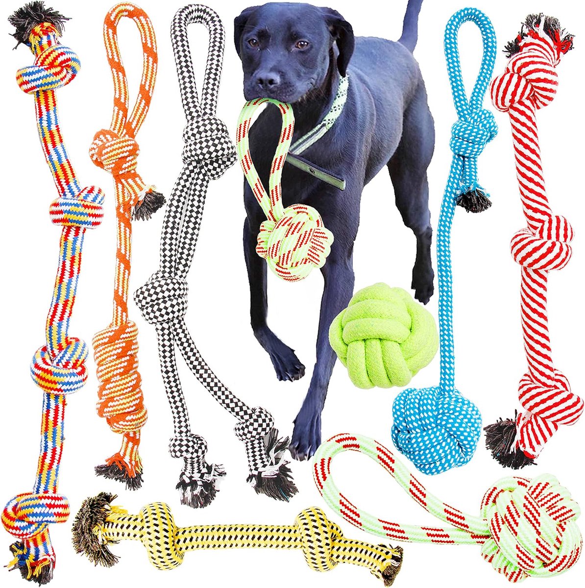 8-pack Groot Hondenspeelgoed, Honden Touw Speelgoed voor Grote, XL Grote Honden