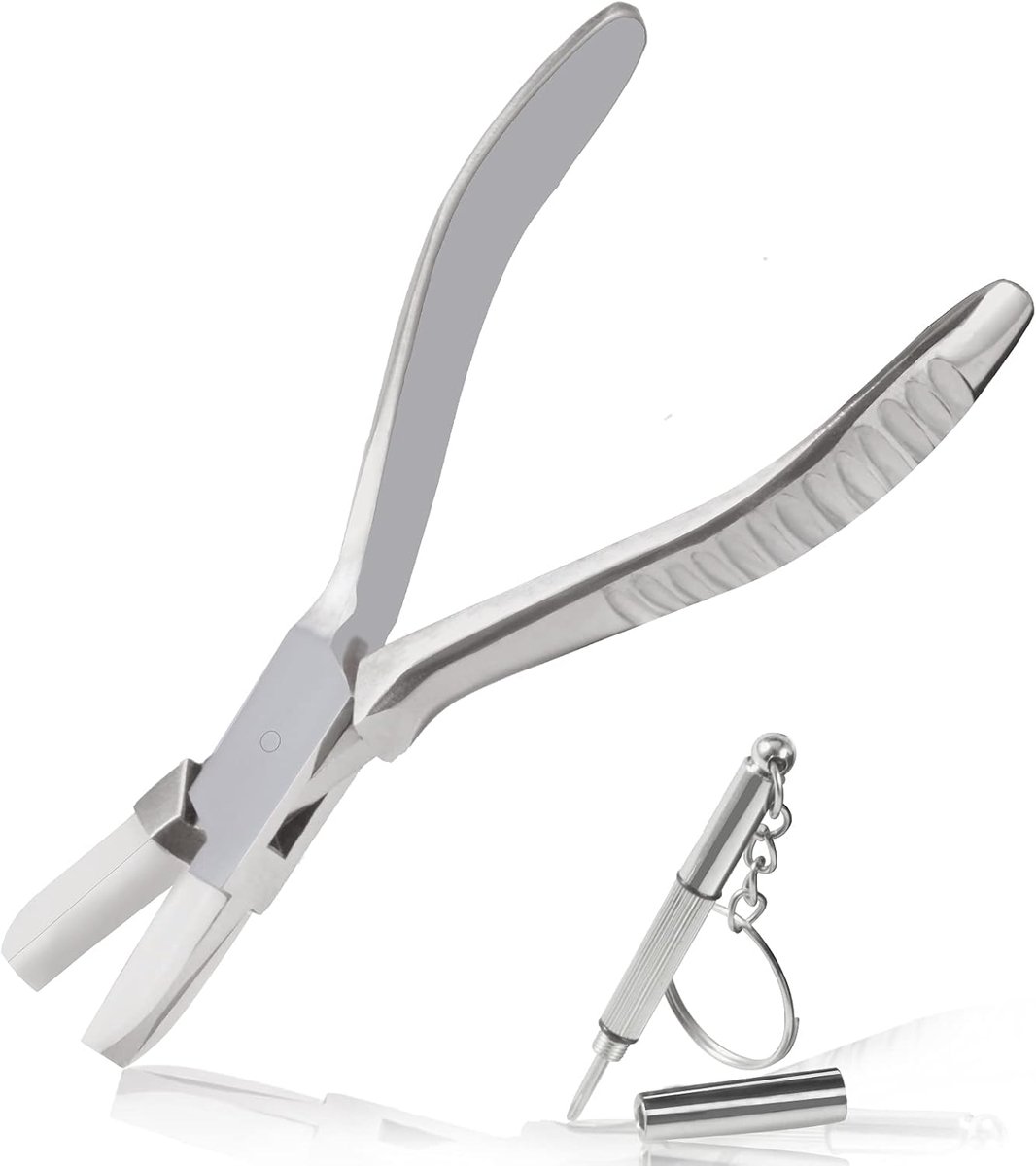 Platte Neus Nylon Kaak Brillen Tang 6 Inch Brillen Frame Tang Bril Reparatie Assembleren & Ajusting Gereedschap Optische Opticien Tool Met Brillen Reparatie Schroevendraaier
