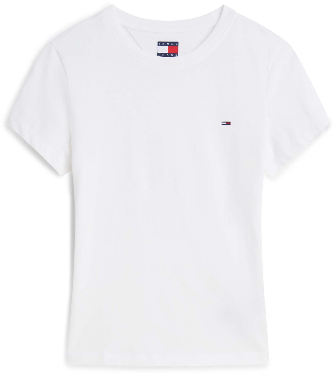 T-Shirt Tommy Jeans Tjw Slim C-Neck Tee Fashion Wear Vrouwen Beige