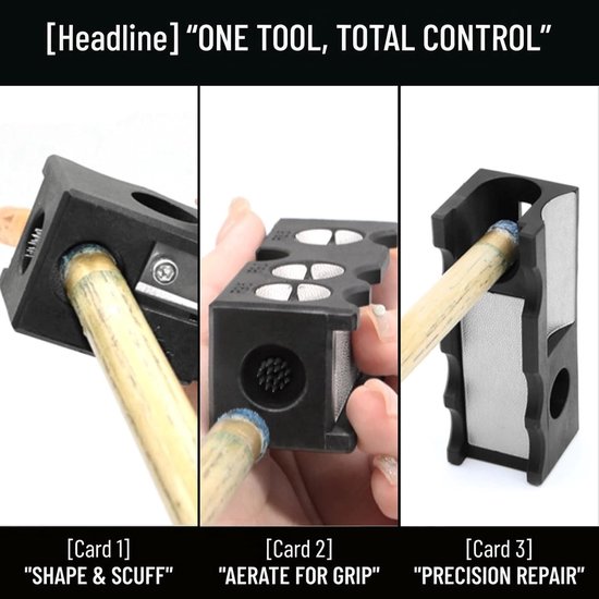 Multifunctioneel 11-in-1 Snooker Keu Reparatie- en Gereedschapset voor Biljart, Draagbaar en Nauwkeurig, Zwart, 8 x 3 x 3 cm — afbeelding 5