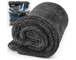SnelShoppen - Airlab Twisted Loop XL Auto Drooghanddoek 60x40cm 1200GSM Dubbelzijdige Microvezel Doek, Super Absorberend & Pluisvrij voor Auto Wassen