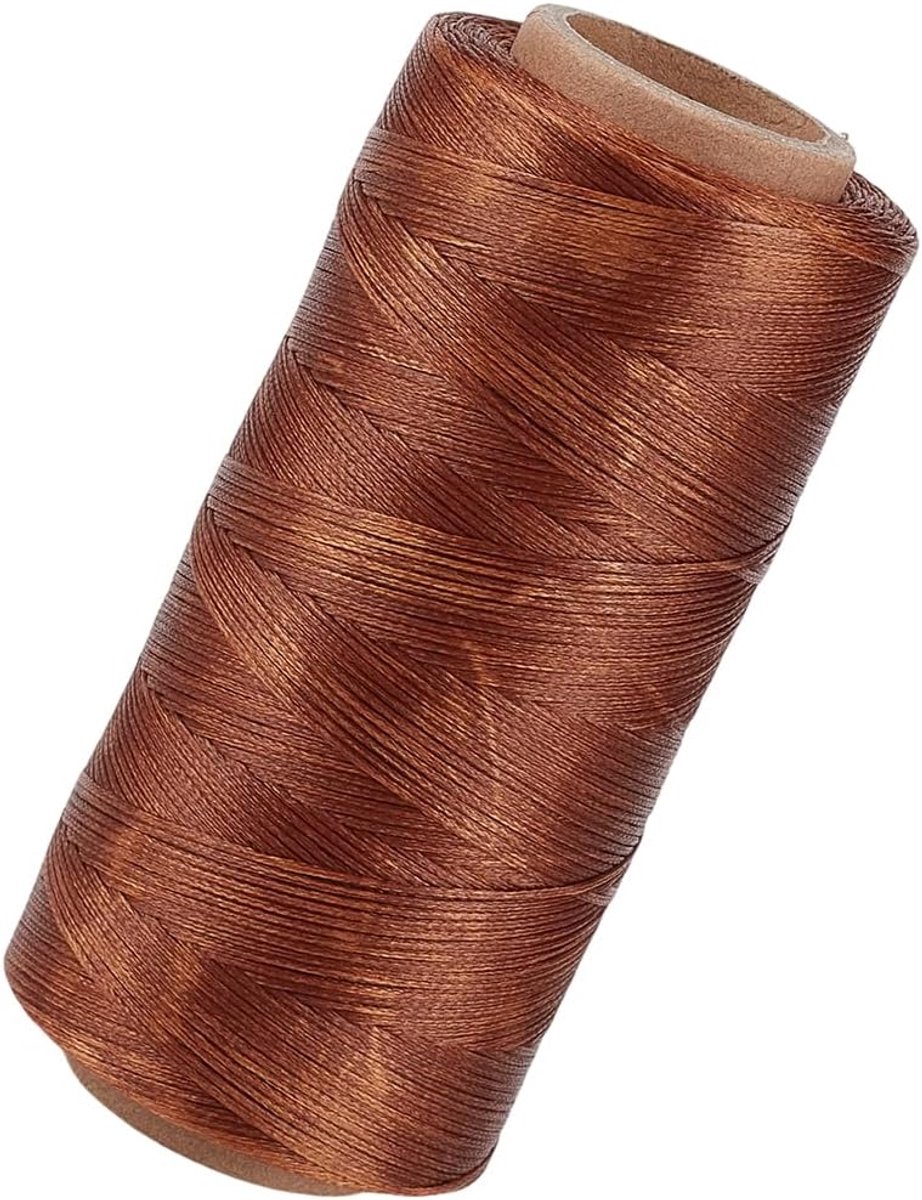 plat gewaxt naaigaren voor gewaxt leer Inclusief Organza Koordzakje 284,3 Yard (ca. 91) cm 0,8 mm Dun Katoenen Koord Voor Lederwerk Boekbinden Schoenzak Gel