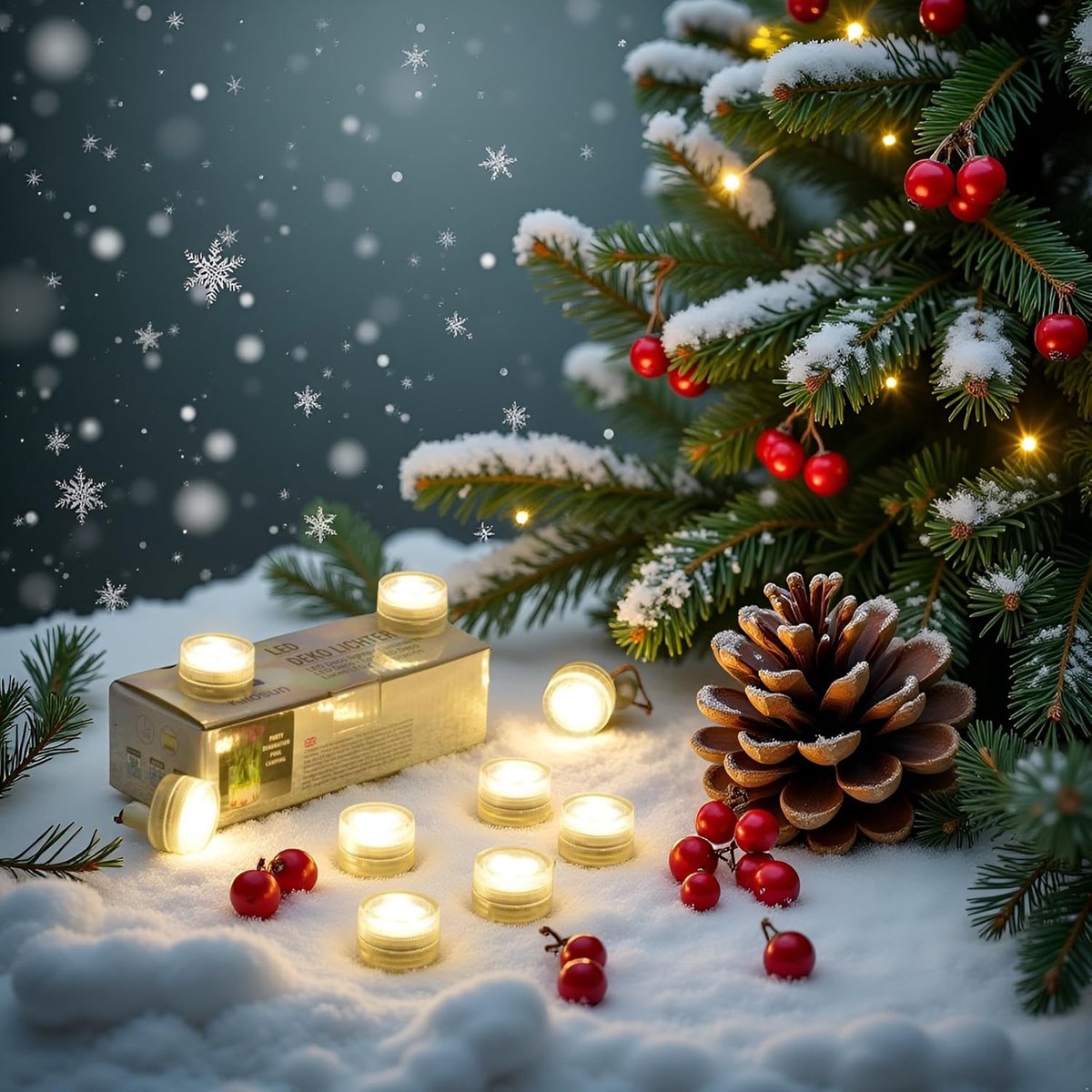 Kerstverlichting 20st Vlamloze LED Theelichtjes Batterij Aangedreven Halloween Pompoen Licht Waterdicht Duikdecoratief Kaarsen voor Vaas Aquarium Bruiloft Feestverlichting (Warm Wit)