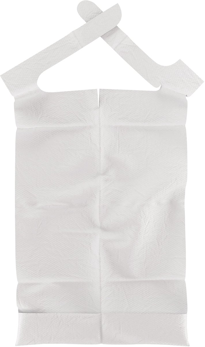 Thijox - Wegwerpslabbetjes voor Volwassenen - 100 Stuks met Voedselopvangbak - Hygiënische Disposable Slabbetjes voor Eten - Perfect voor Feest, Campi