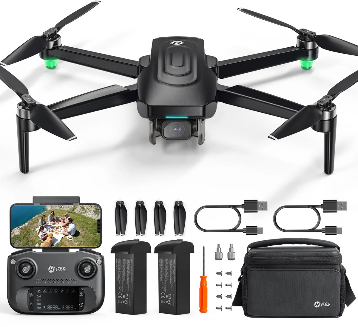 HS175G GPS Drone met 4K Camera- incl. 2 Accu's & Draagkoffer – foto 3