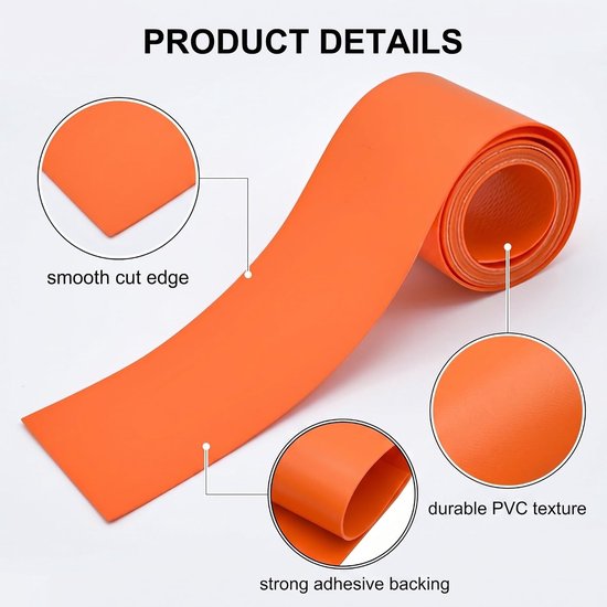 Reparatiepleister - Waterdichte patch - Watersport reparatie - Op maat te knippen - 5 x 100 cm - Oranje — afbeelding 3