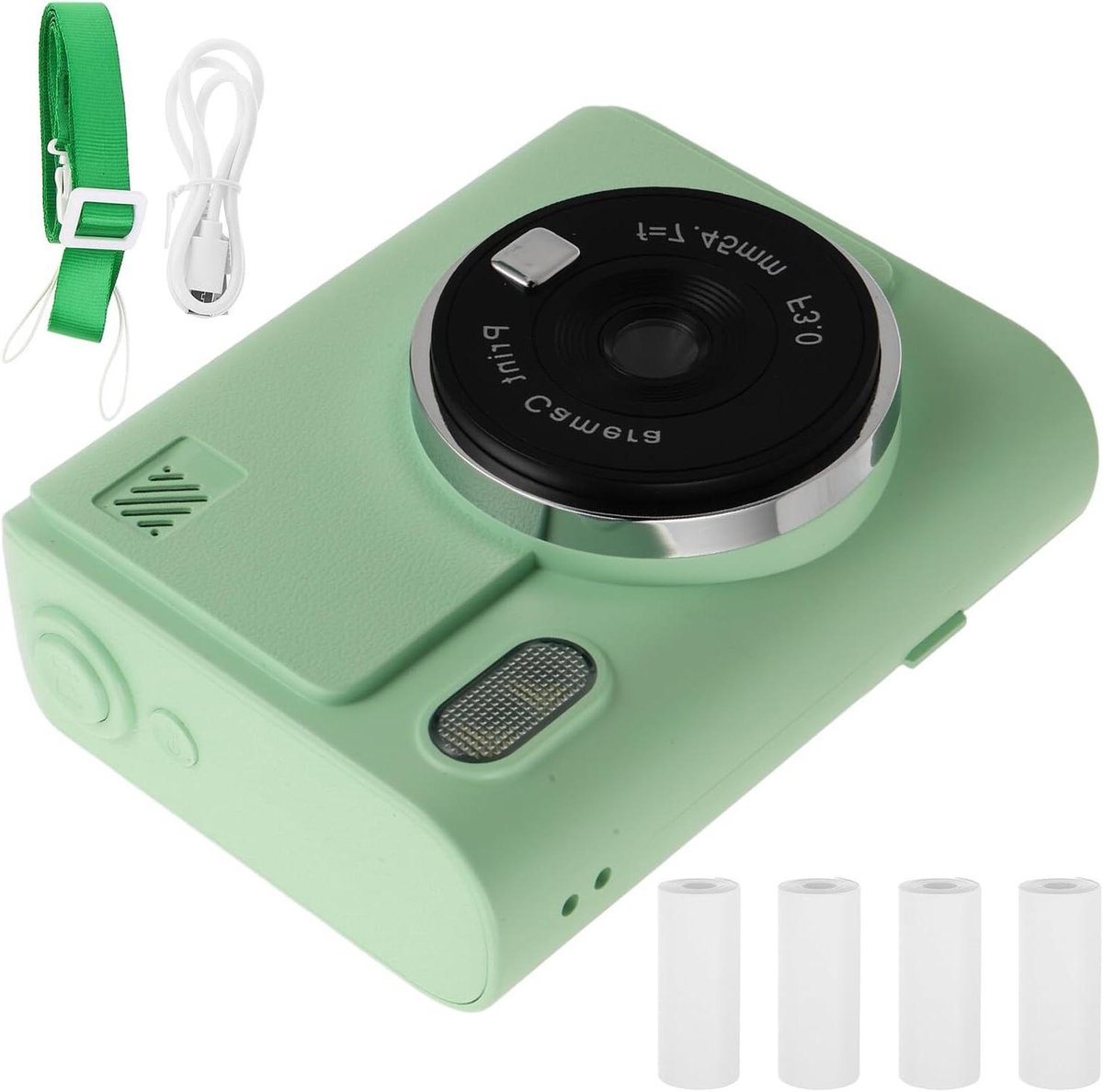 Direct Print Camera - Kindercamera Fototoestel - Direct Foto's Maken - Eenvoudige Bediening - 11 cm Breed - Groen