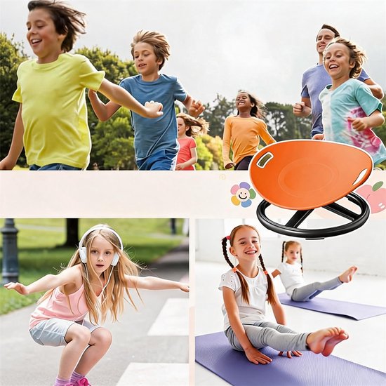 Kinder Sensorische Draaistoel - 360° Draai Stoel - TOT 100kg - Antislip - Veilig - Balans Speelgoed - Voor ADHD en Autisme - Thuis en School - Coördinatie & Evenwicht — afbeelding 3