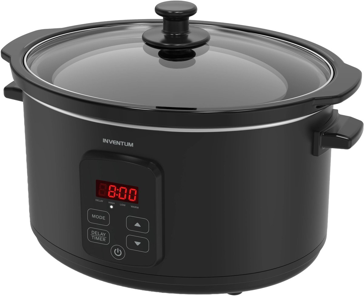 Inventum SC601B Slowcooker - 6 L - Warmhoudfunctie - Keramische Binnenpan - PFAS-vrij - Zwart – foto 8
