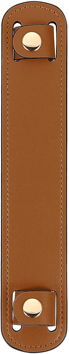 1 stuk 20 x 4 cm lederen schouderriem, kussen, afneembare antislip gordelhoezen voor draagtassen, rugzakken, handtassen, kaki bruin