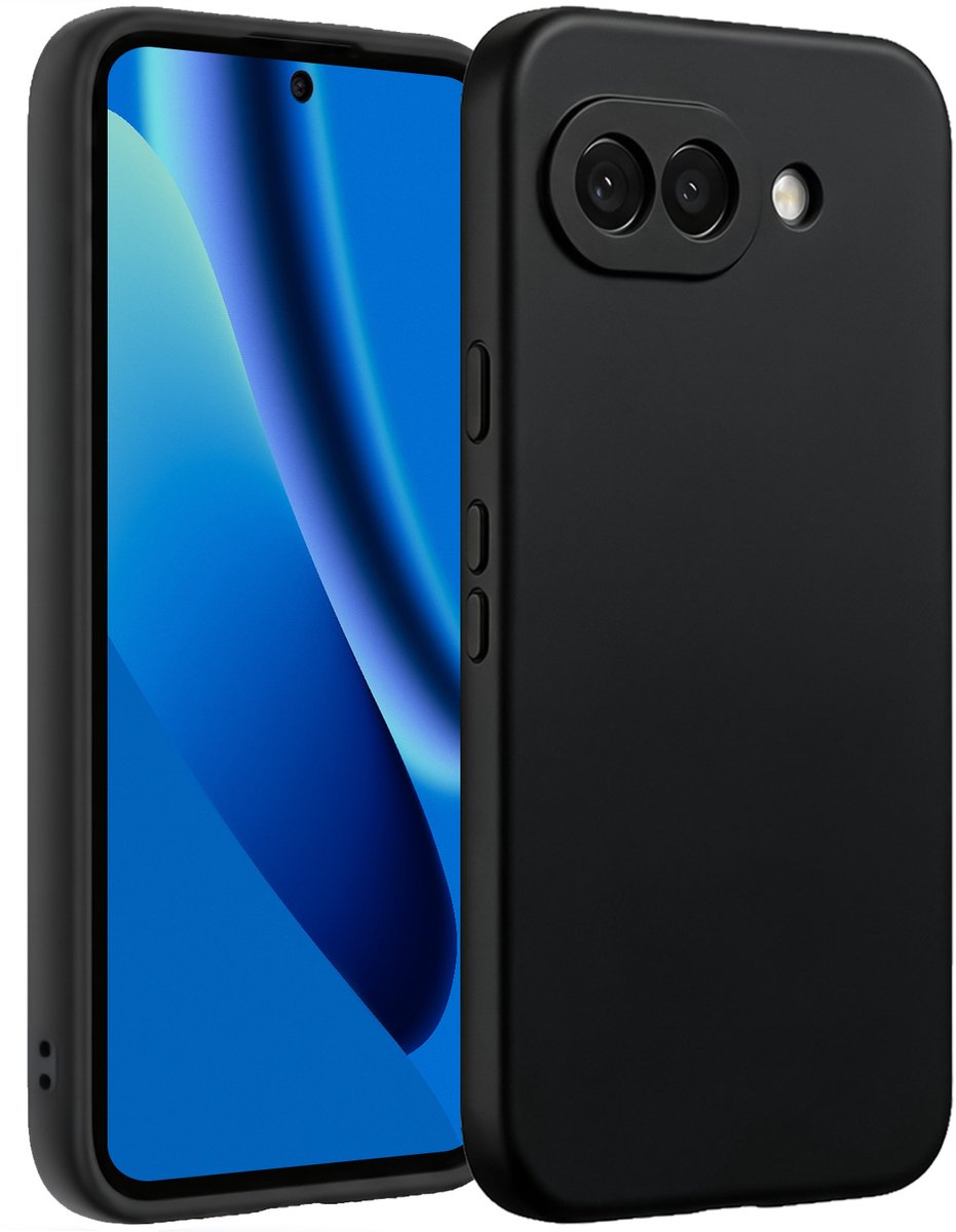 Hoesje - Geschikt voor Google Pixel 10a - Sterk & Shockproof - Siliconen Case - Hoes Cover - Telefoonhoes - Zwart