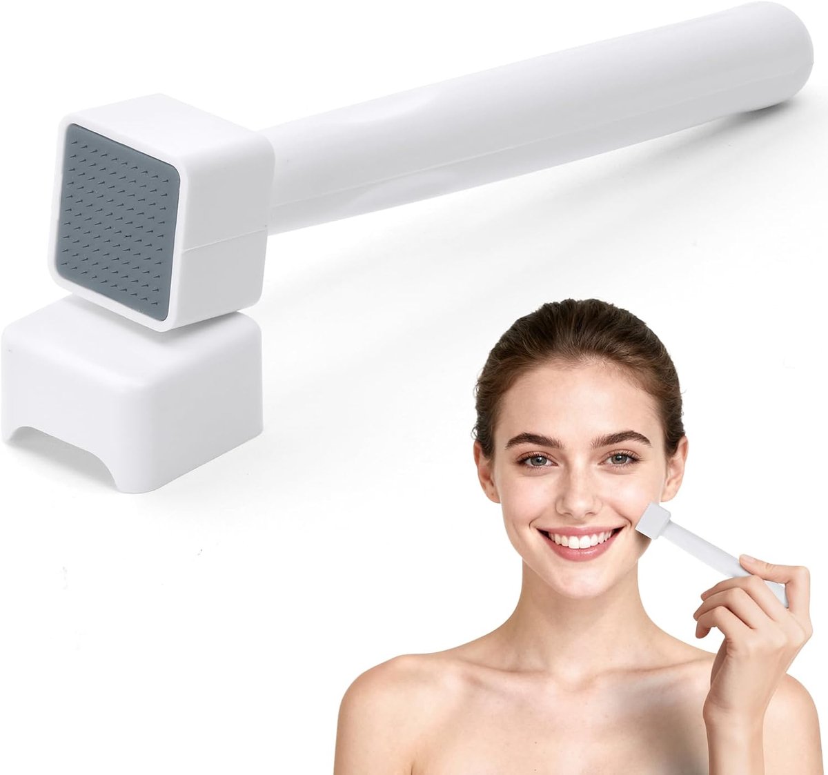 0,5 mm, dermastempel, microneedling met 100 pinnen, microneedling dermastempel, micro-needling voor haar, baard, gezicht, lichaam