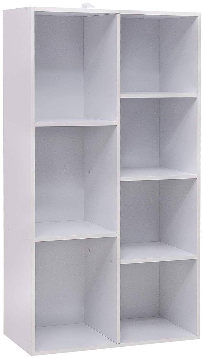 SureDeal® - Boekenkast - Staande plank - Vrijstaande opbergplank vakken - 29x28 cm - Licht eiken
