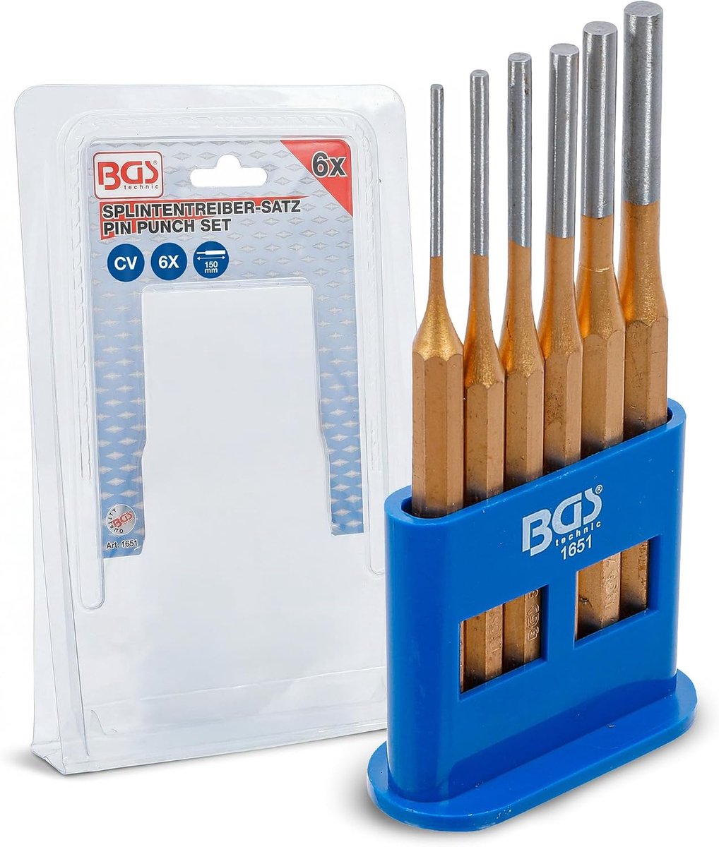 SnelShoppen - Pendrijverset 6-delig, 3-8 mm, 150 mm lang - Chroom-vanadium-staal, gehard, gelakte schacht voor precisiewerk en hobbyprojecten