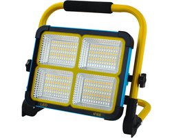 SnelShoppen - LED Bouwlamp Oplaadbaar en Draagbaar - Waterdichte Floodlight met 16500mAh Accu - 4 Verlichtingsmodi voor Noodverlichting, Auto Reparati