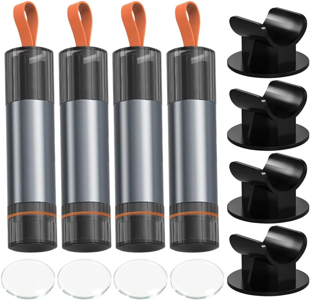 veiligheidshamer, automotive gordelsnijder, noodhamer, 4 stuks glasbrekers, 2-in-1 gordelsnijder, noodhamer, glasbreker auto essentials, noodhamer voor auto, bus met testglas