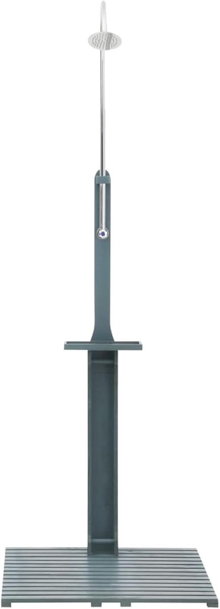 Tuindouche Hout - Buitendouche Zwembad - Afkoelen Buiten - 360 Graden Douchekop - 221 cm Hoog - Antraciet thumbnail 6
