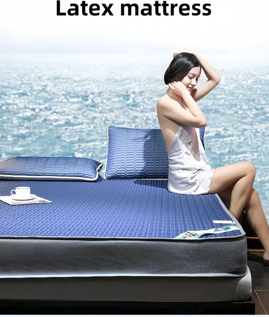 Futon Matras - Japans Slaapkussen Vloerbed - Comfortabel Slapen - Traagschuim Vulling - 0.9m x 1.9m - A — afbeelding 3