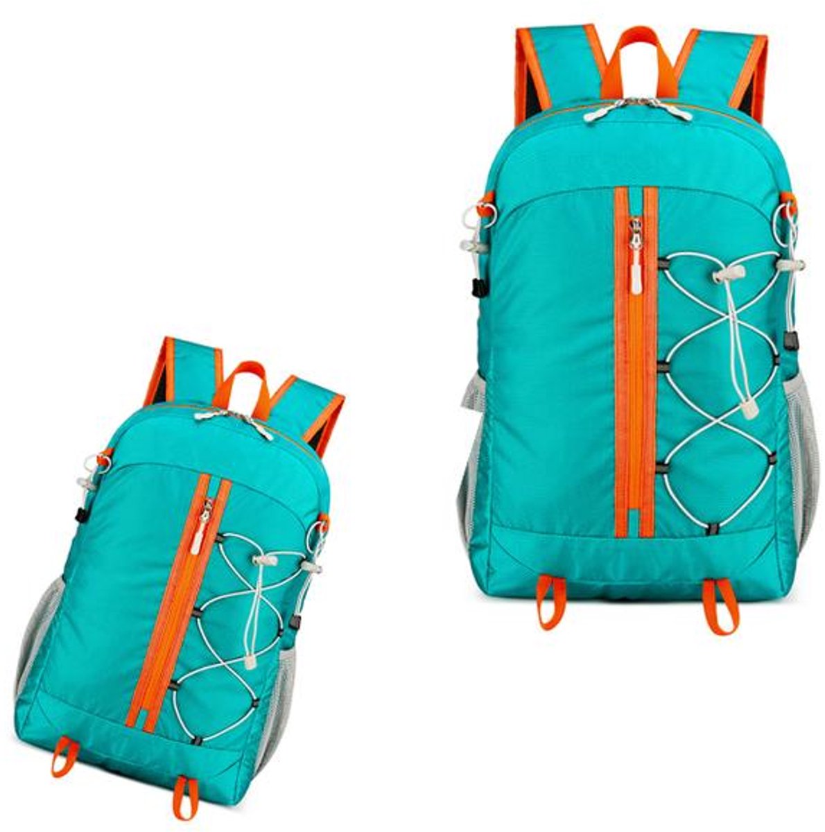 KZQ Wandelrugzak - Opvouwbare, lichtgewicht, waterdichte rugzak - Compact ontwerp met voldoende ruimte - Ideaal voor fietsen, wandelen, kamperen en trektochten - Afmetingen: 31 x 18 x 45 cm -groente