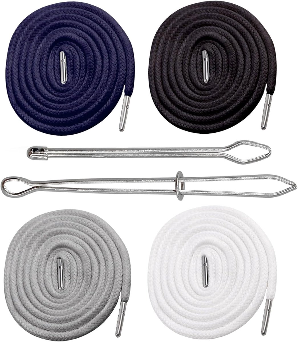 Replacement Drawstrings,4 Pieces Replacement Drawstring for Pants with 2 Pcs Easy Threader Tool Round 140cm Universal - ShopVlot