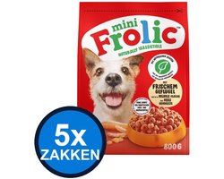 Frolic 5x - Droog Mini Gevogelte - Hondenvoer Droogvoer - 800 g