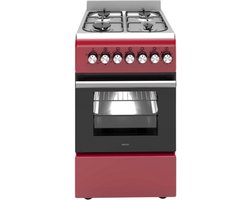 Wiggo WO-E506A(RX) Cuisinière à gaz autonome - 50 cm - Rouge