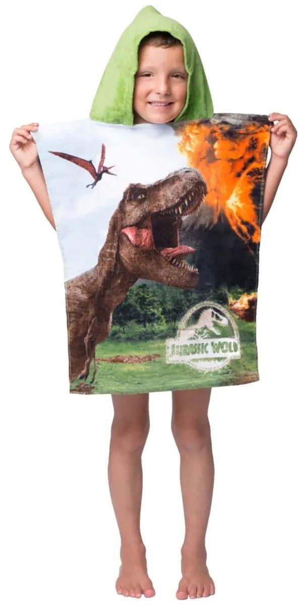 Jurassic World Poncho Vulkaan - 55 x 115 cm - Katoen
