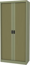 Povag Archiefkast met slot - Kantoorkast - Roldeurkast - 180x80x40 cm - Groen