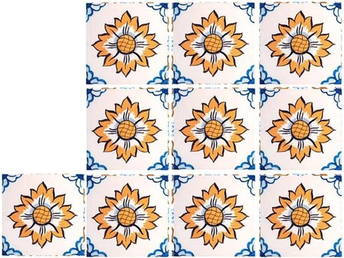 - Stok Tegels Vloersticker - Waterdichte - 20 cm × 20 cm - Muursticker - Keuken Badkamer Woondecoratie - Verwijderbare - 10 stuks - Accessoire - Geschikt voor alle tegelsoorten.