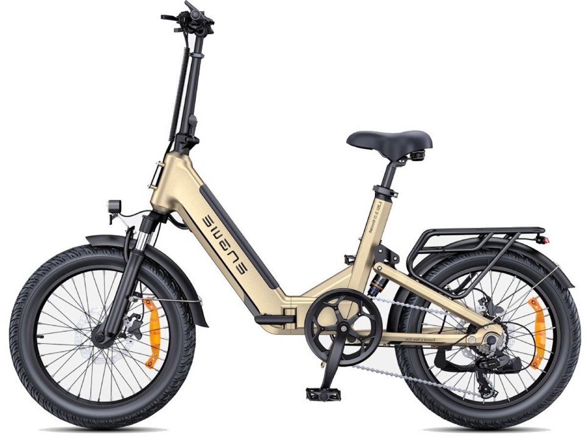 ENGWE L20 3.0 Boost Elektrische fiets - Actieradius 135km - Verwijderbare batterij 48V13.5Ah - Motor 250W - Shimano 7 versnellingen - Hydraulische schijfremmen - 20 Inch Commuter E-Bike - Fatbike - goud thumbnail 2