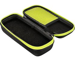 Reisopbergkoffer geschikt geschikt voor Micro Touch Solo/geschikt geschikt voor Braun Series XT5/geschikt geschikt geschikt voor King C. Gillette, hybride elektrische baardtrimmer,tondeuse, scheermes, verzorgingsset (fluorescerend groen)