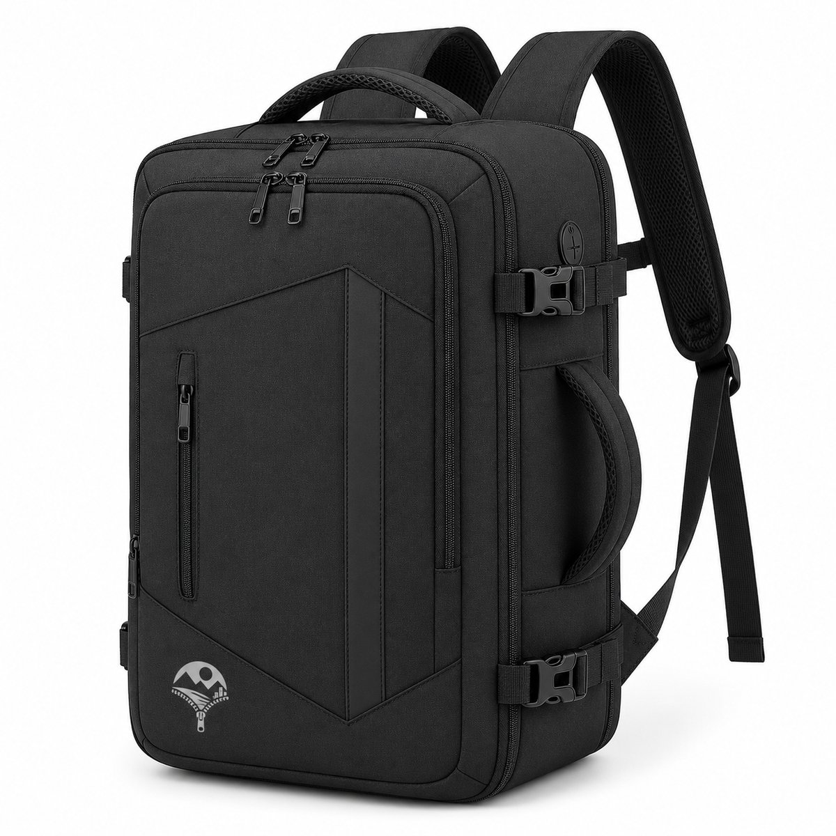 Reisgemak Handbagage Rugzak Vliegtuig - 40x30x20 cm - Zwart