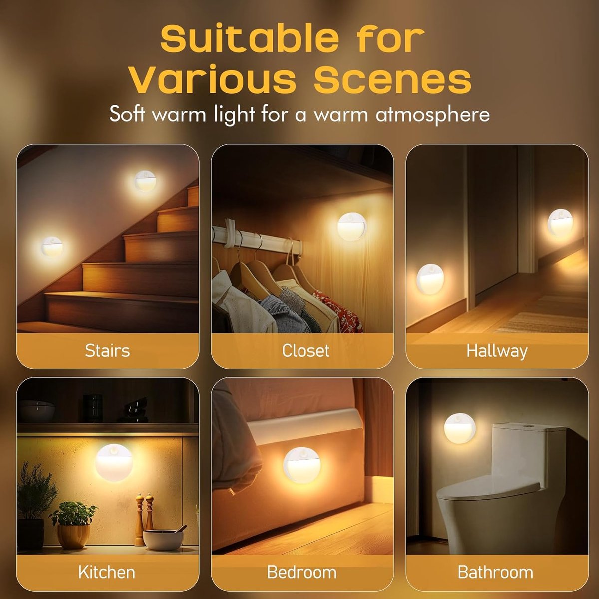 Draadloze Ledlamp - 3 Stuks - Nachtlampje - ledlamp met Bewegingsensor - Dag & Nacht Sensor - Usb Oplaadbaar - Kastverlichting - Warm - Batterij niet inbegrepen - Batterij niet inbegrepen - Wit — cadeau in Wonen & Interieur - foto 5