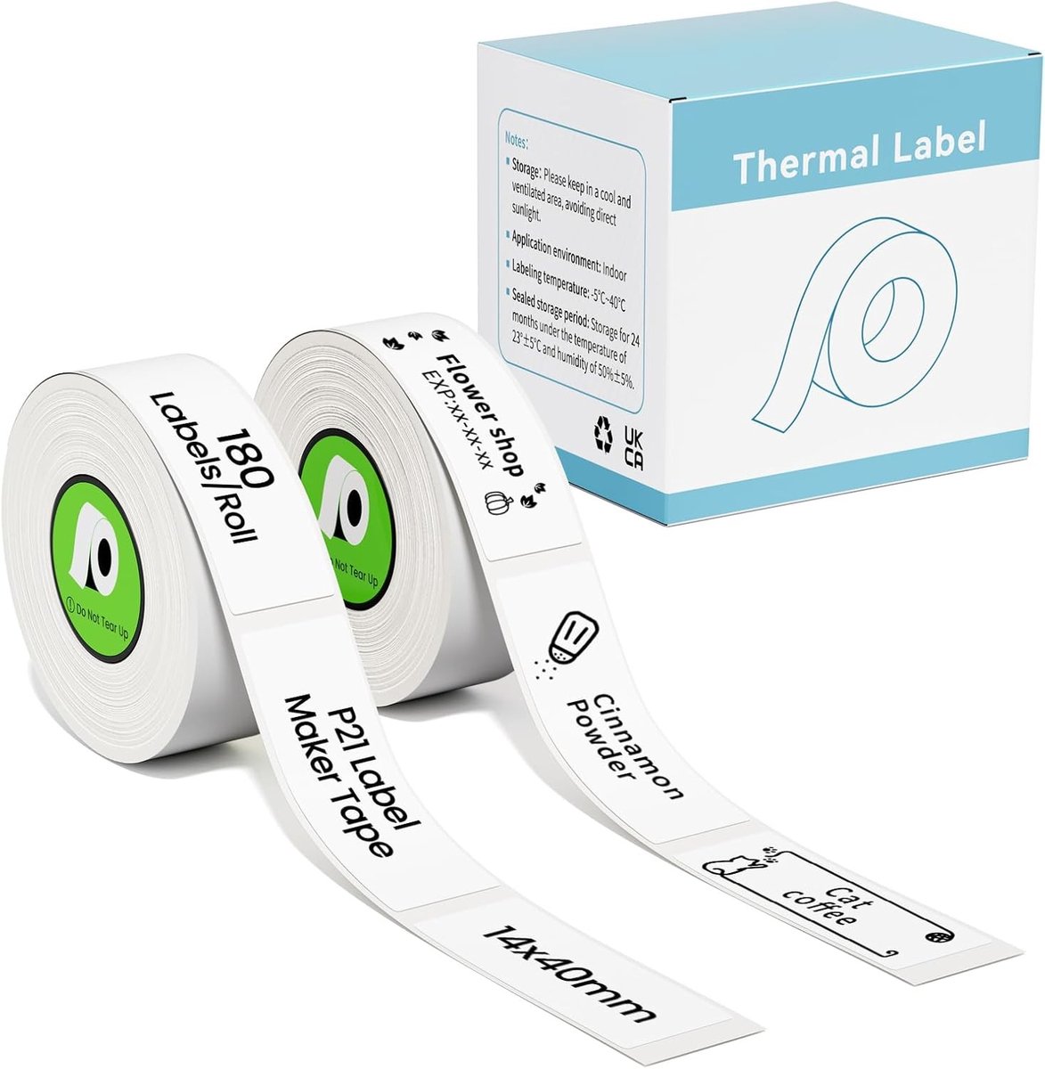 Label Maker Tape - Wit - Standaard Gelamineerd - Water- en Oliebestendig - Voor Diverse Label Printers